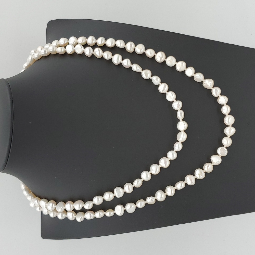 Revelry White Freshwater Potato Pearl Necklace